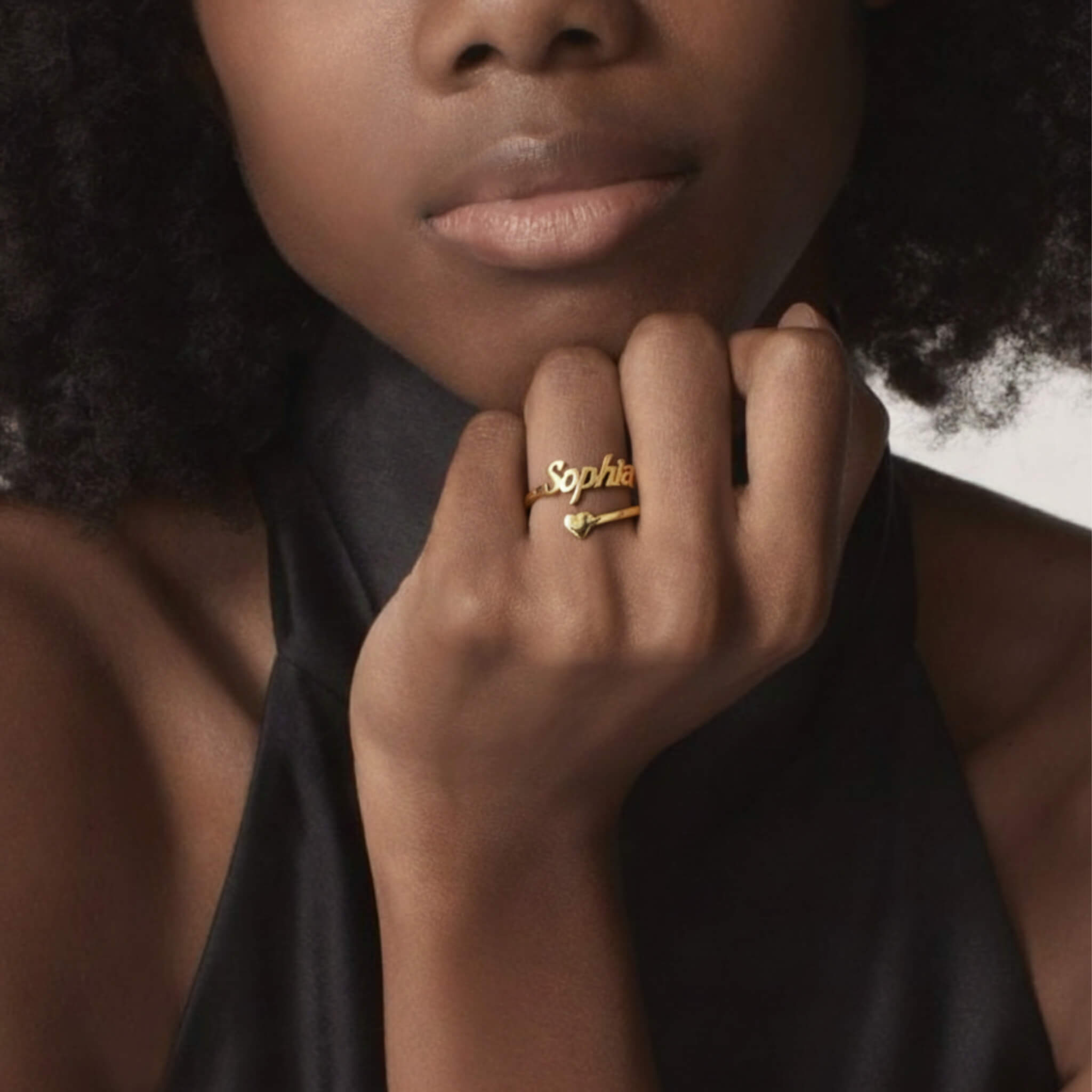 Name Heart Ring - Bespoke