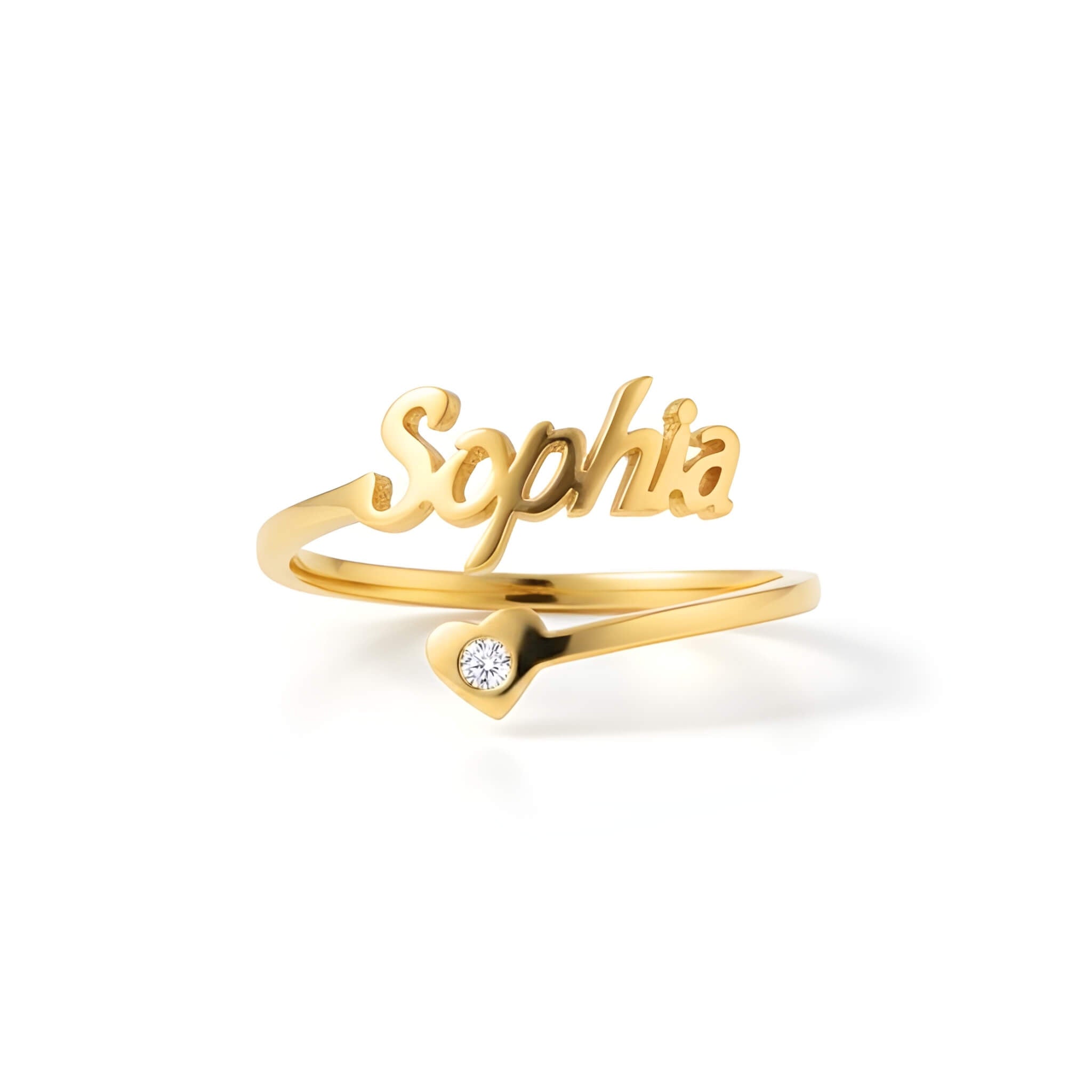 Name Heart Ring - Bespoke