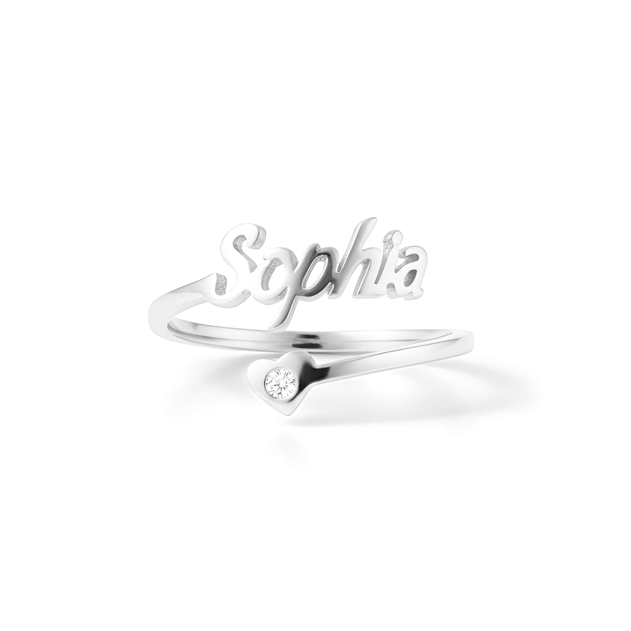Name Heart Ring - Bespoke