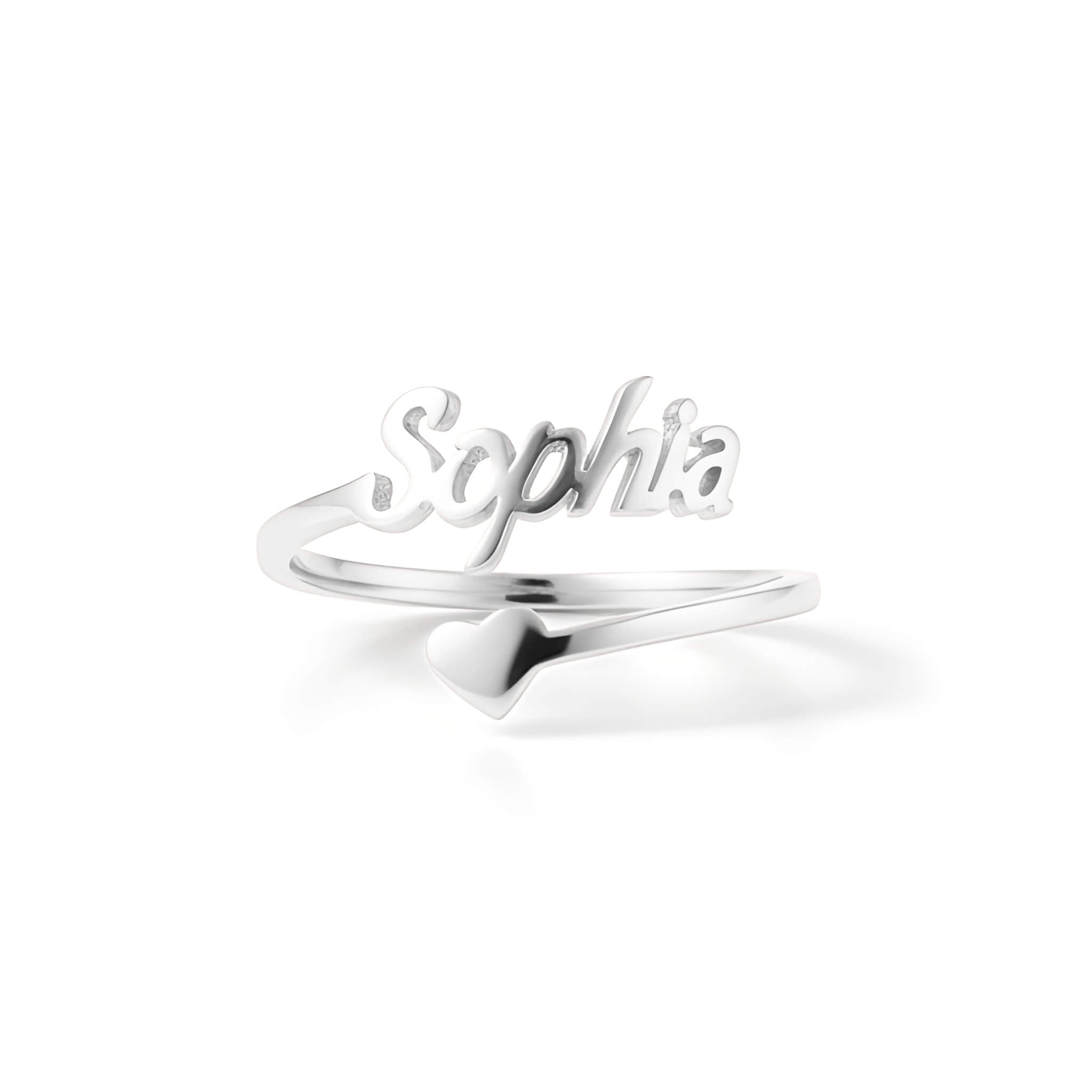 Personalised Name Heart Ring
