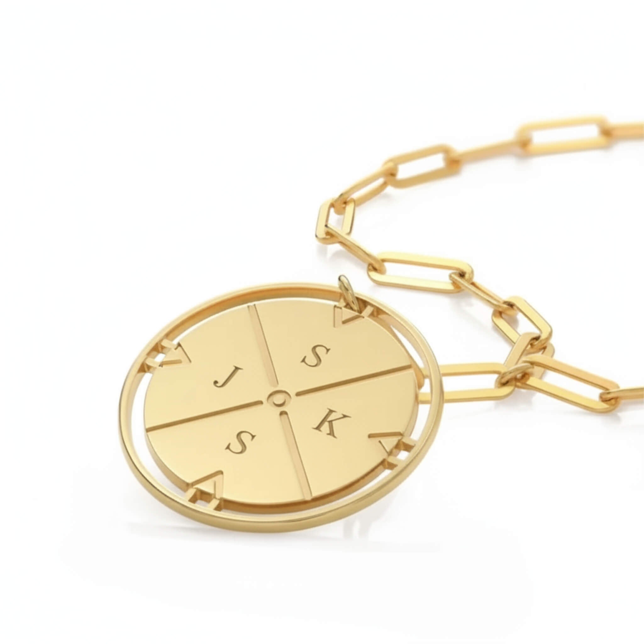 Personalised Compass Necklace