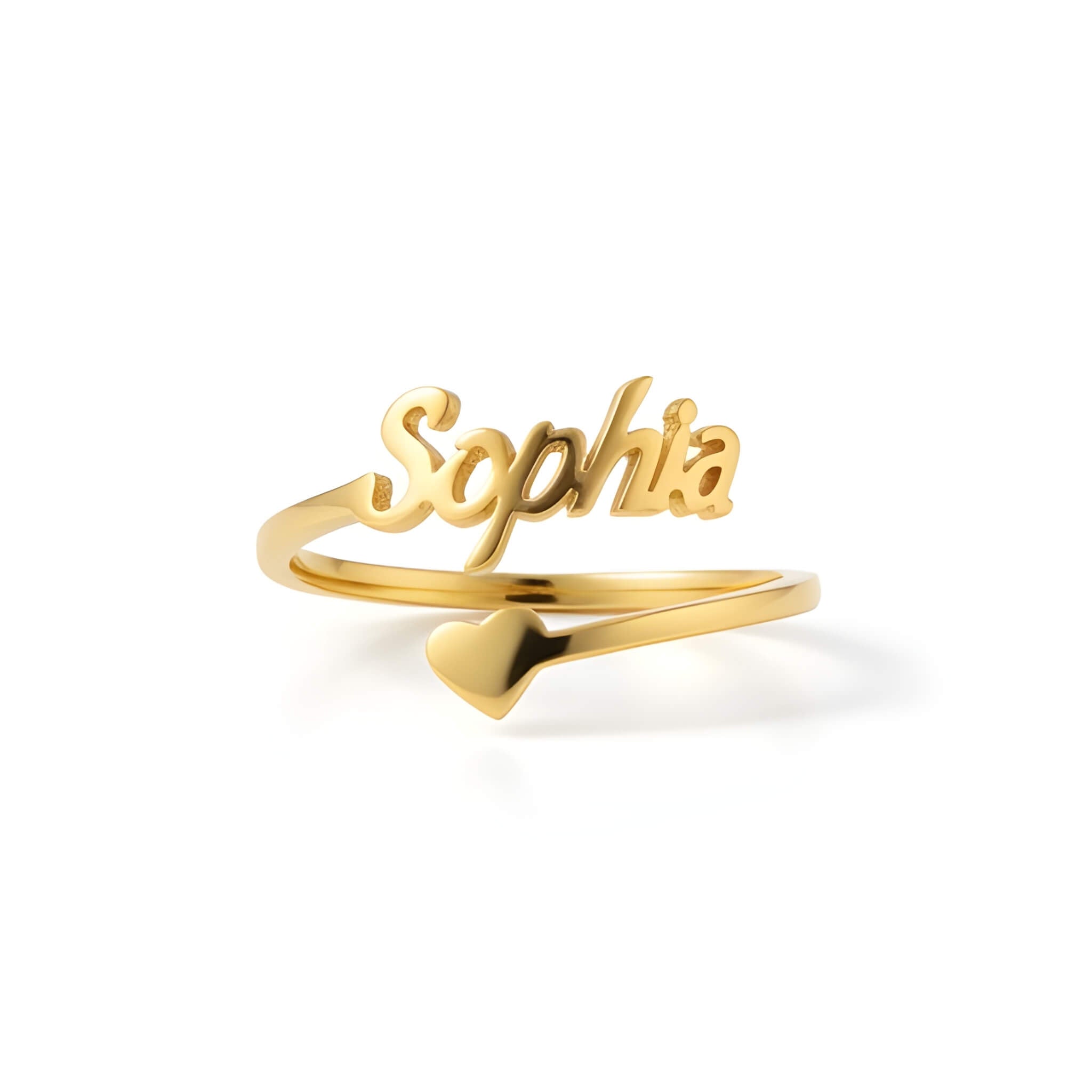Personalised Name Heart Ring
