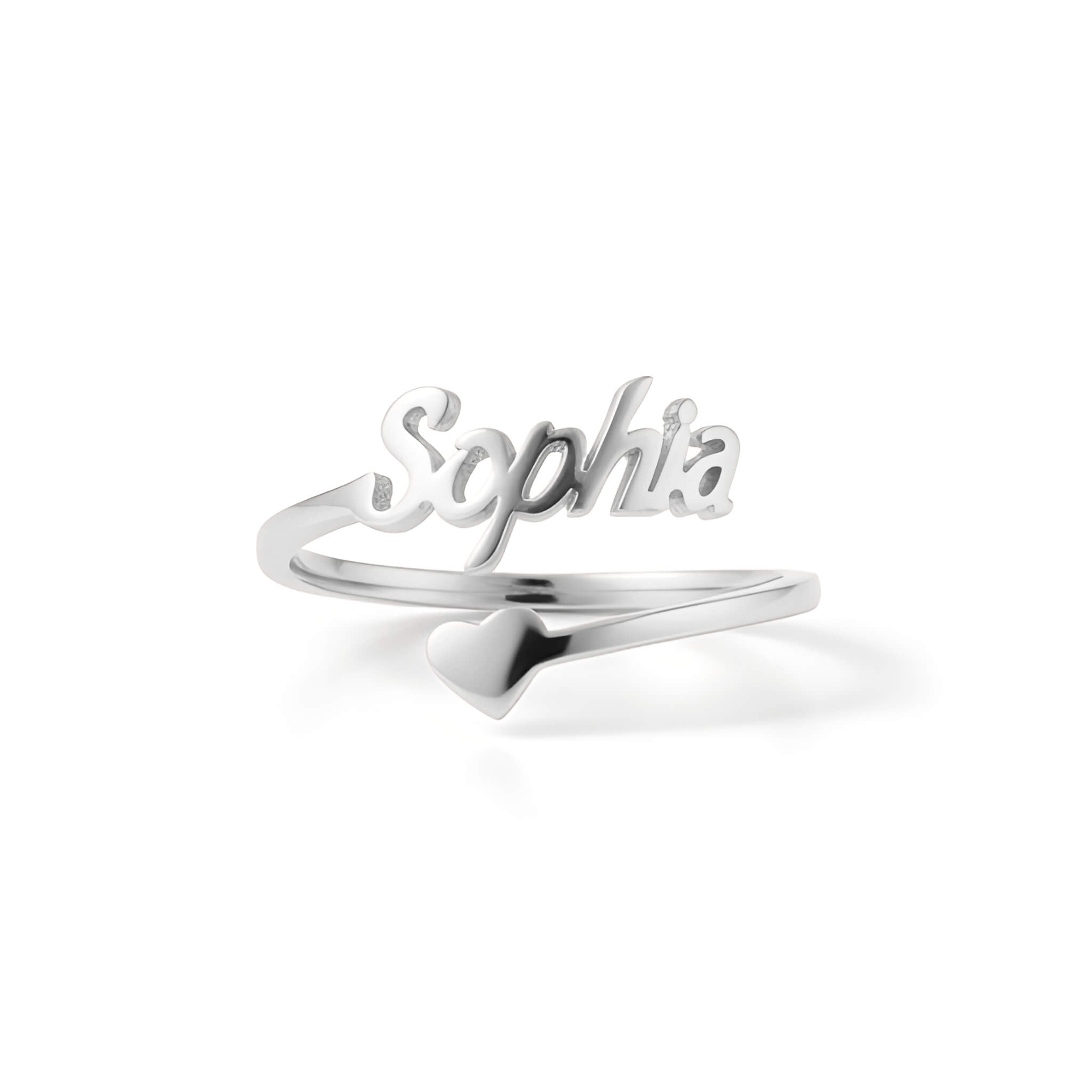 Personalised Name Heart Ring