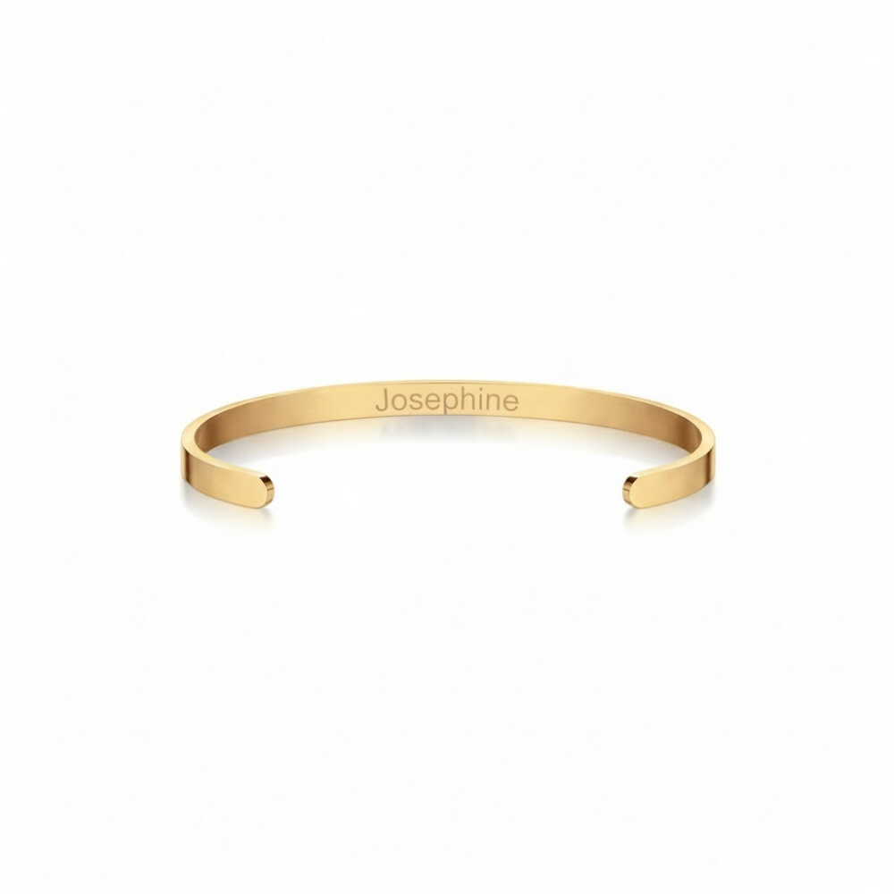 Personalised Minimal Cuff Bracelet