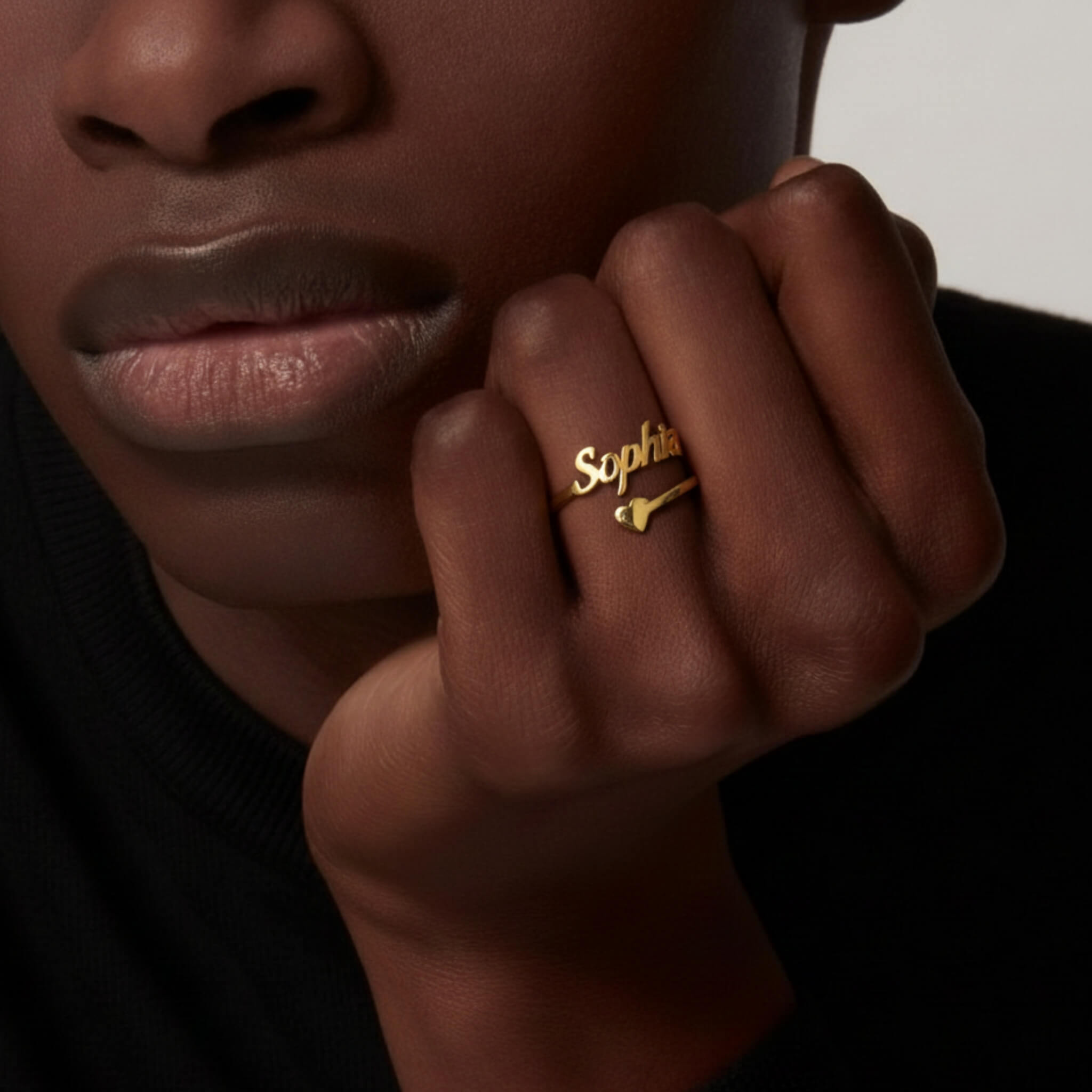 Personalised Name Heart Ring