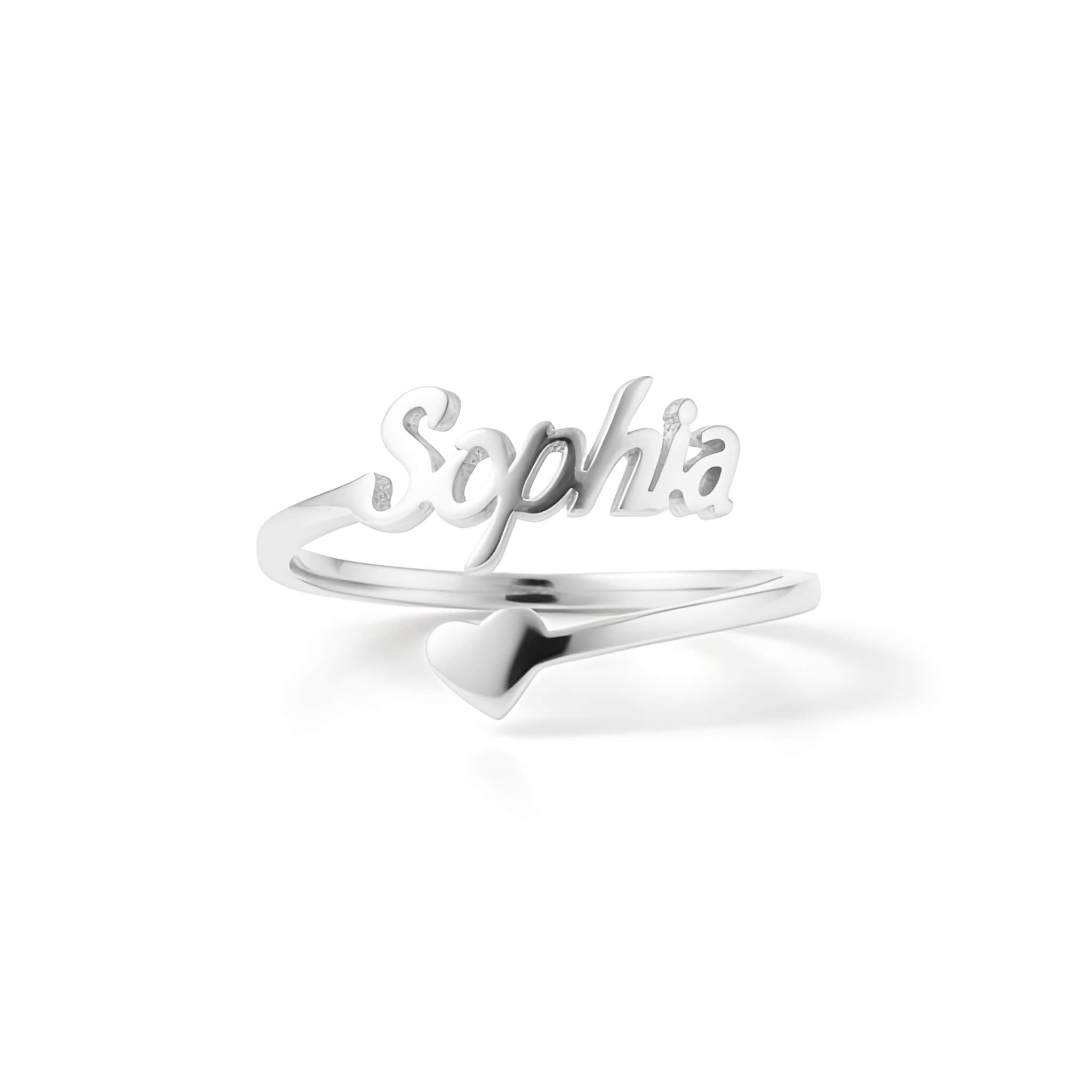 Personalised Name Heart Ring