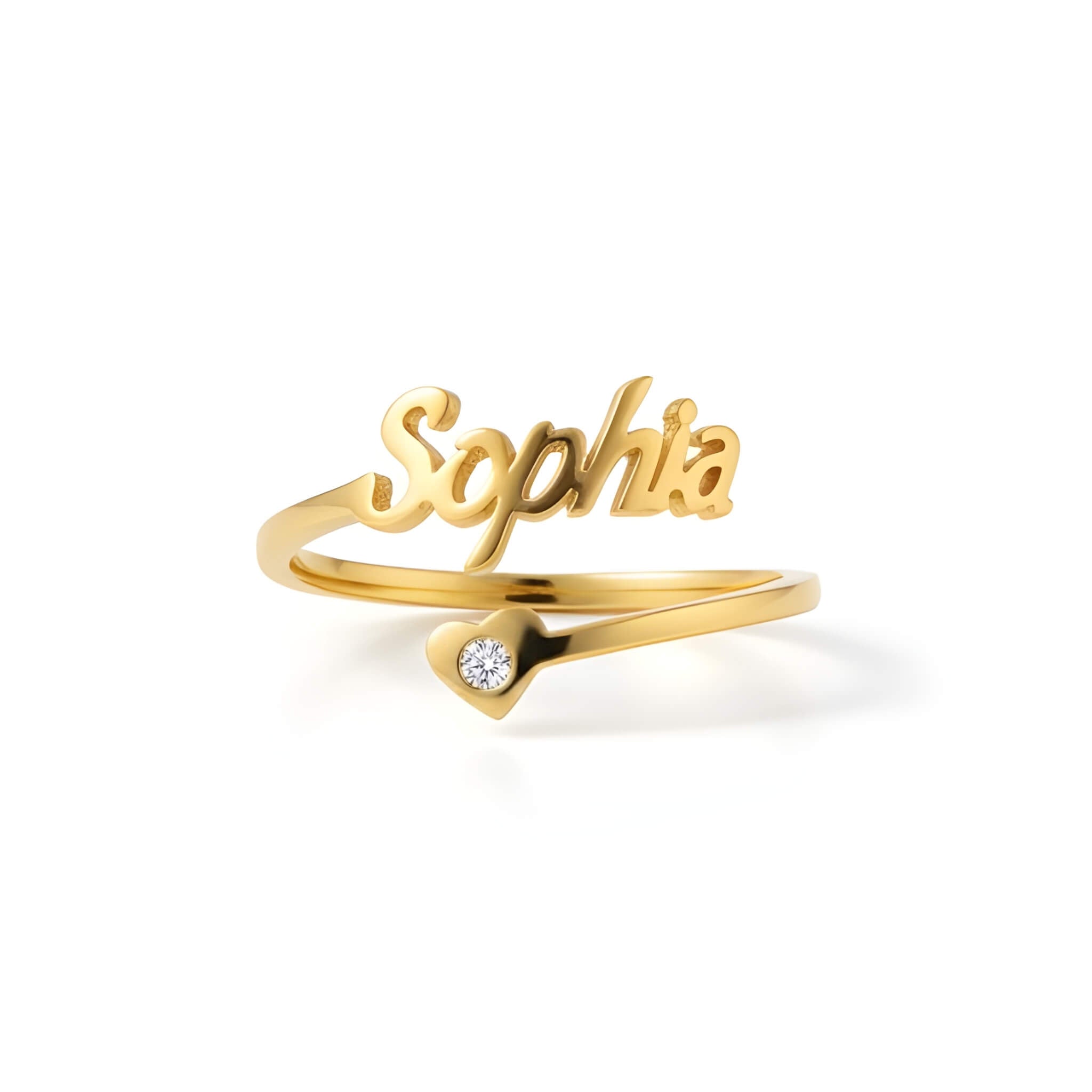 Name Heart Ring - Bespoke