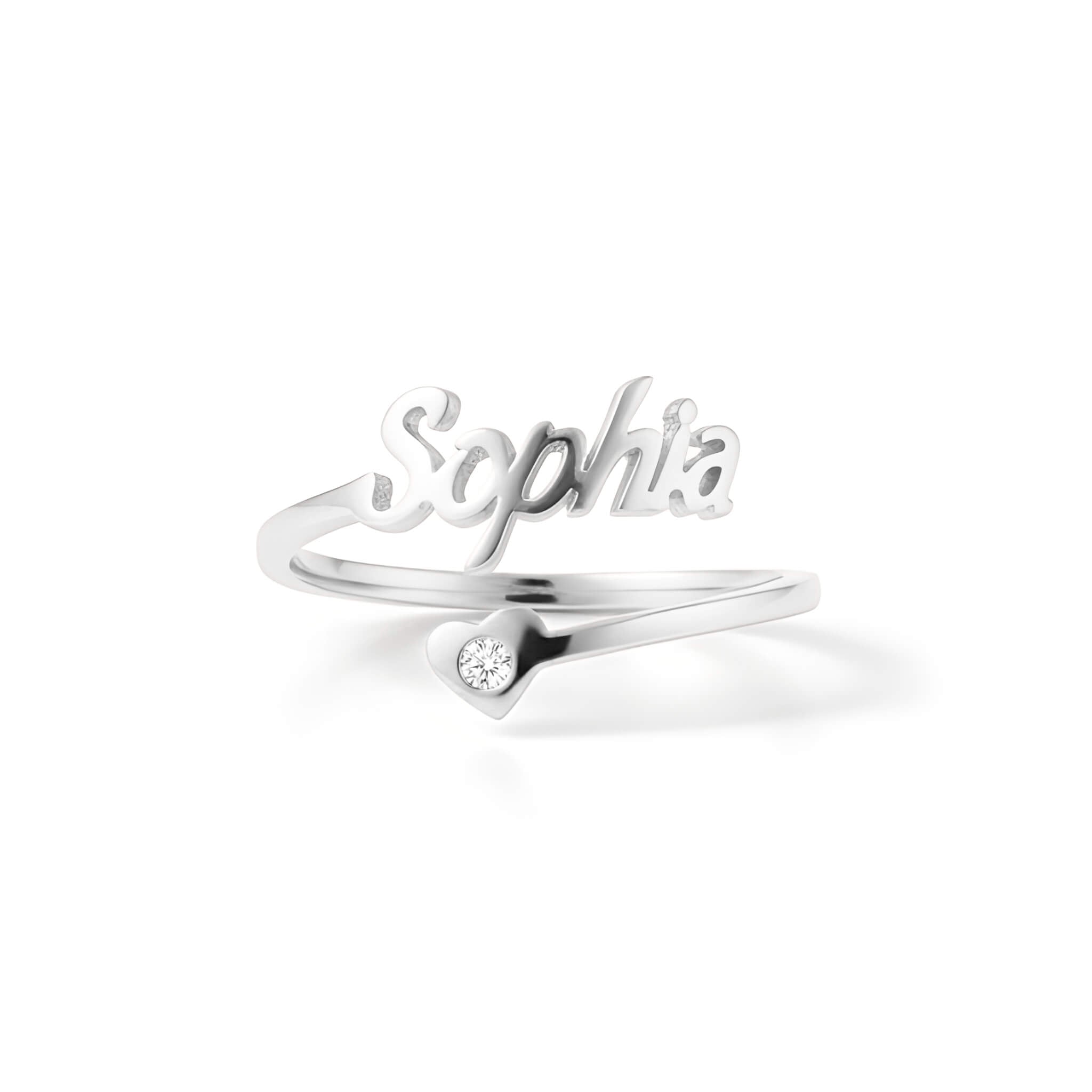 Name Heart Ring - Bespoke